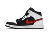 Jordan 1 Mid Black Chile Red White Men's Sneakers