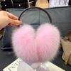 New Winter Real Fox Fur Earmuffs for Women Natural Fox Fur Scarves Dual Use Genuine Warmer Plush EarMuff Outdoor Solid Fur Scarf