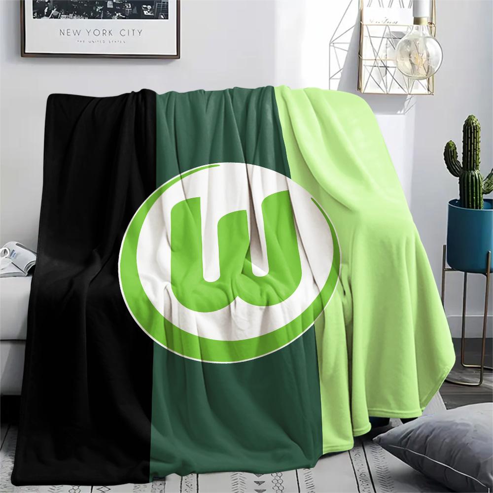 Coperta in Flanella Stampata VfL Wolfsburg, Alta qualità Confortevole per Tutte le Stagioni, Decorazione per la Casa, Calore e Comfort, Perfetta per Regali di Natale