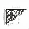 Wall Shelf Bracket WallMounted Cast Iron with Screws Decorative Hardware for Home