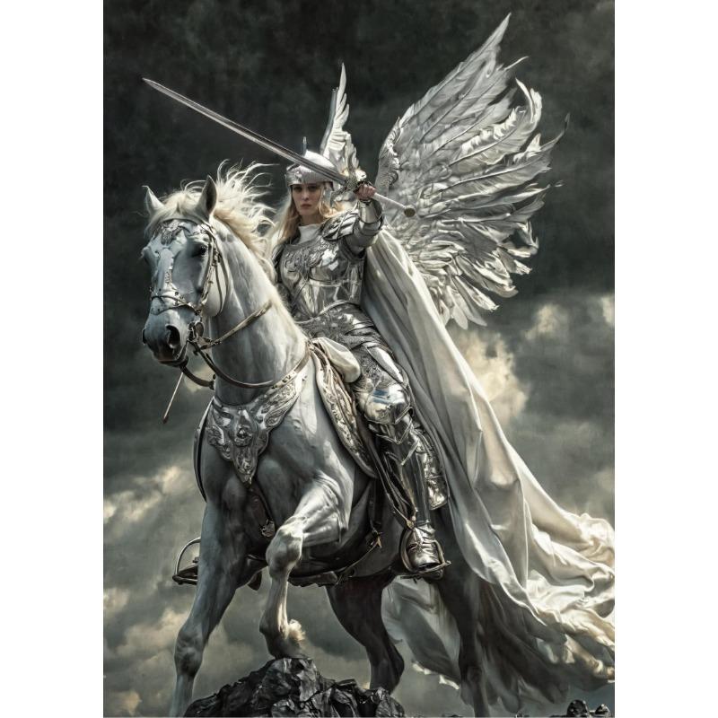 Modern Nordic Female Art Lady Knight Dark Demon Retro Posters Prints Canvas Painting Wall Art Picture Living Room Home Decor