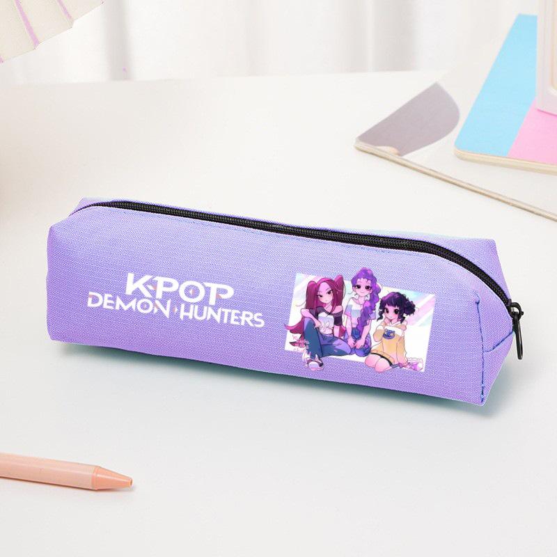 K-pop Demon Hunter Girl Group Cartoon Pencil Case - Oxford Cloth Stationery Bag for Primary Students