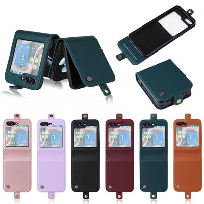 Magnetic Wallet Flip Case for Samsung Galaxy Z Flip 7 6 | Ultra Silm Design Premium Luxury Case for Samsung Galaxy Z Flip 5 4 3