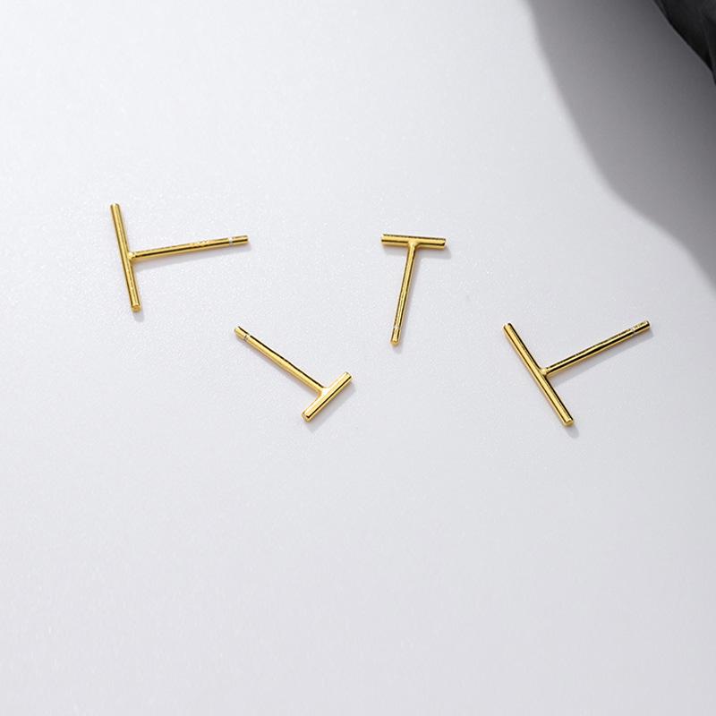 Japanese And Korean Version Of Studs Personality Simple One-Line Rod Studs Female Korean Temperament All Matching Earrings Minimalist Earrings