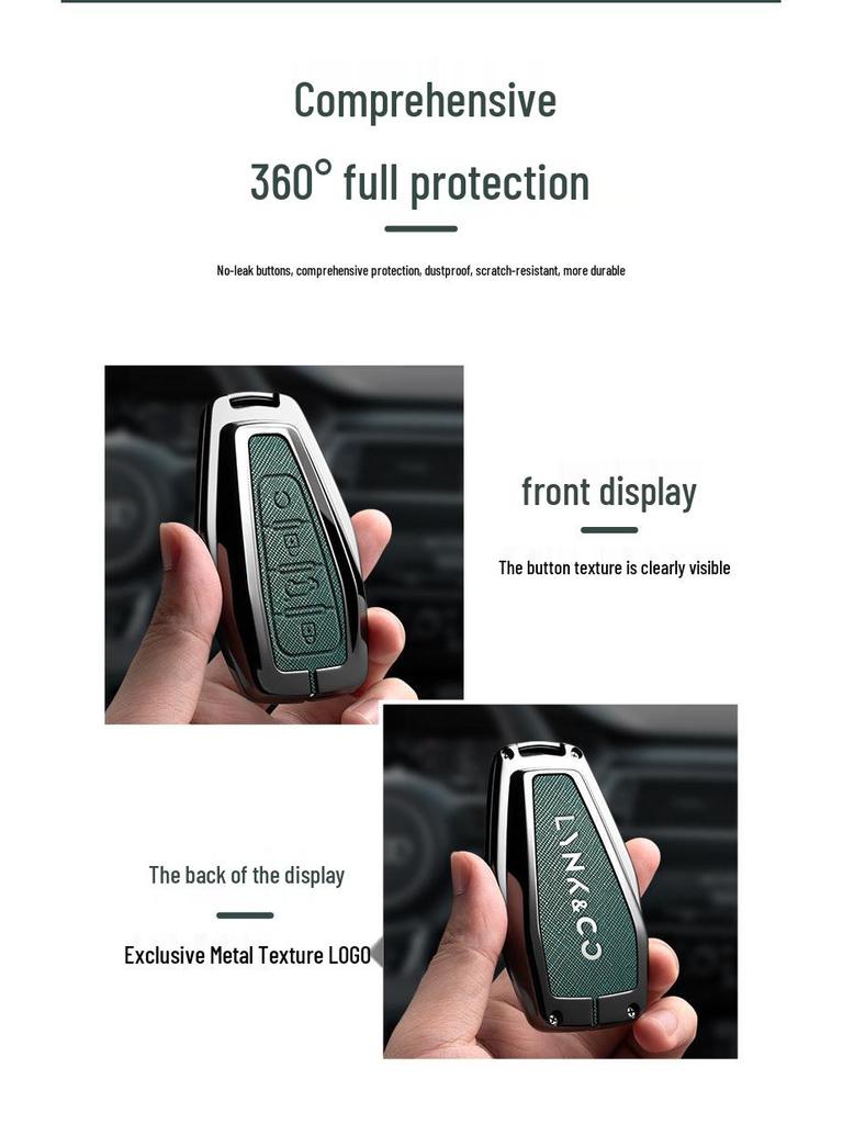 Ochranný kryt na klíč Lynk & Co 03: Vysoce kvalitní kreativní pánská skořepina a přezka (Model 2024)