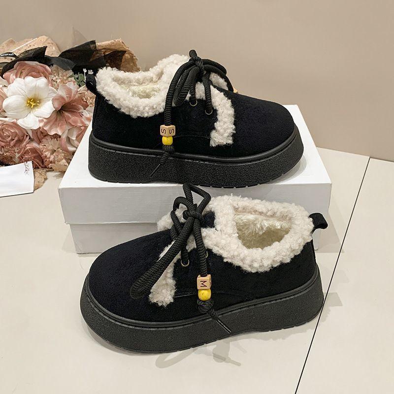 2025 Autumn and Winter New Fashion Versatile Comfortable Casual Warm Women Cotton Shoes Internet Celebrity Explosion Velvet Cotton Shoes Children