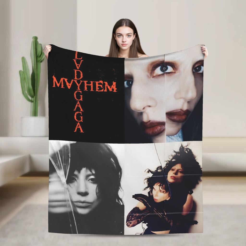 Lady Gaga Mayhem 2025 Album  Blanket  Super Soft Plush Bedding Throws For Couch Chair Travel Flannel Bedspread Bed Cover