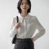 Women Blouses Shirts 2025 Spring Long Sleeve Women Blouse Shirt Turn Down Collar Office Lady White Blouse Shirt Women Tops J848