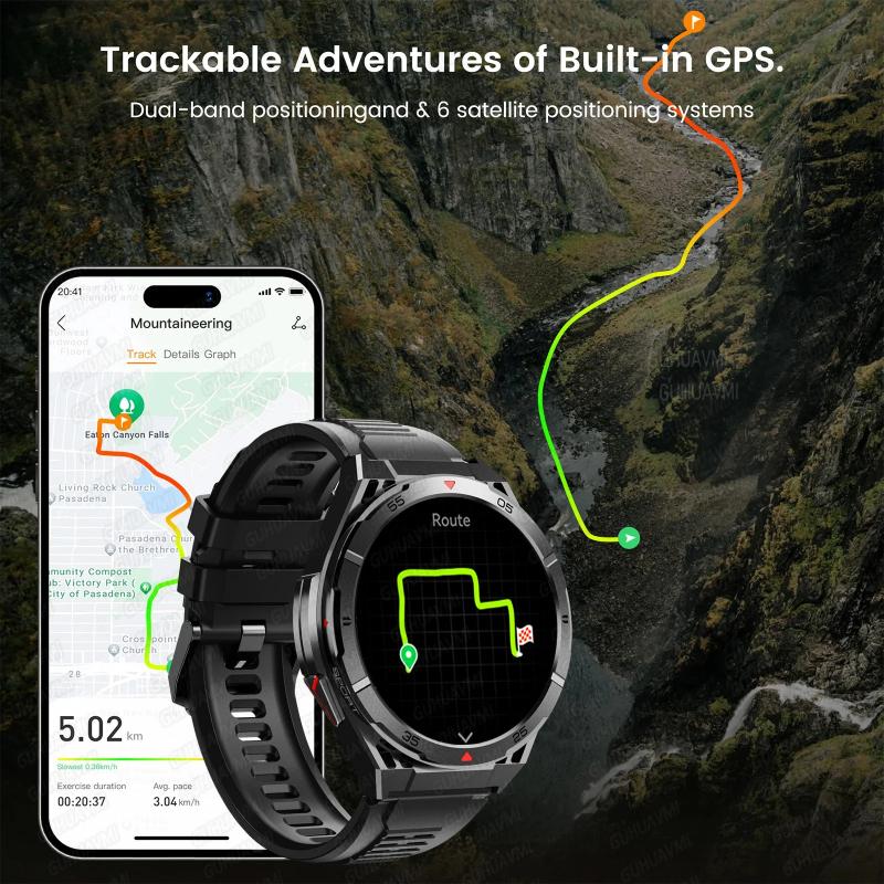 2025 Nuevo SmartWatch Premium con GPS Pantalla AMOLED Ultra HD GPS Incorporado Llamada BT Resistente al Agua 10ATM Pulsera Inteligente