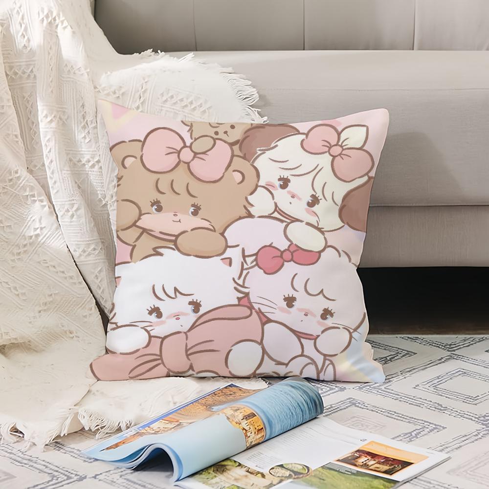 Kawai M-Mikko Cat Carton Pillow Case Office Cushions Suitable For Sofa Car  Decorative Cushion Cover