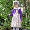 100 Day of School Cosplay Costume Set Kids Old Lady Costume Accessories Faux Pearls Necklace Glasses Crutch Floral Dress