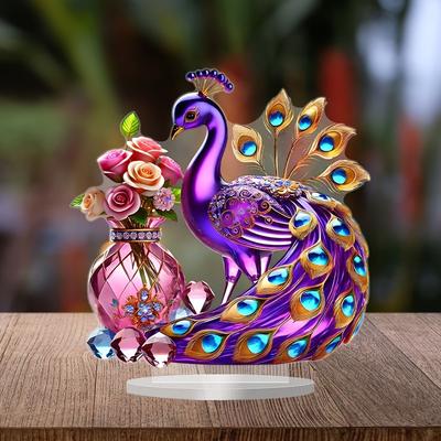 Peacock Desktop Decoration, Light Catcher, Desktop Decoration, Bedroom Decoration, Office Decoration, Nurseries, Home Desk Living Room Acrylic Decora