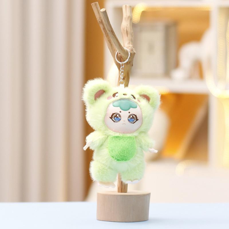 Baby Three Plush Toy Keychain With Super Soft Short Plush For Kids Backpack Decor