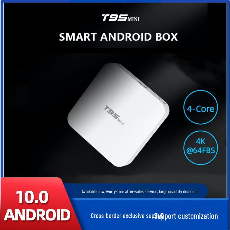 

T95mini 4K Ultra HD TV Box, Android 10.0, Allwinner Processor, White. UK version