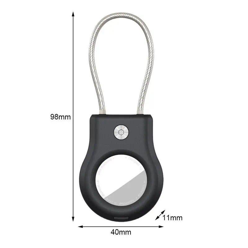 HdoorLink For Apple AirTag Tracker GPS Locator Keychain Protector Cover Safety Lock Protective Case Anti Lost Secure Holder For AirTags