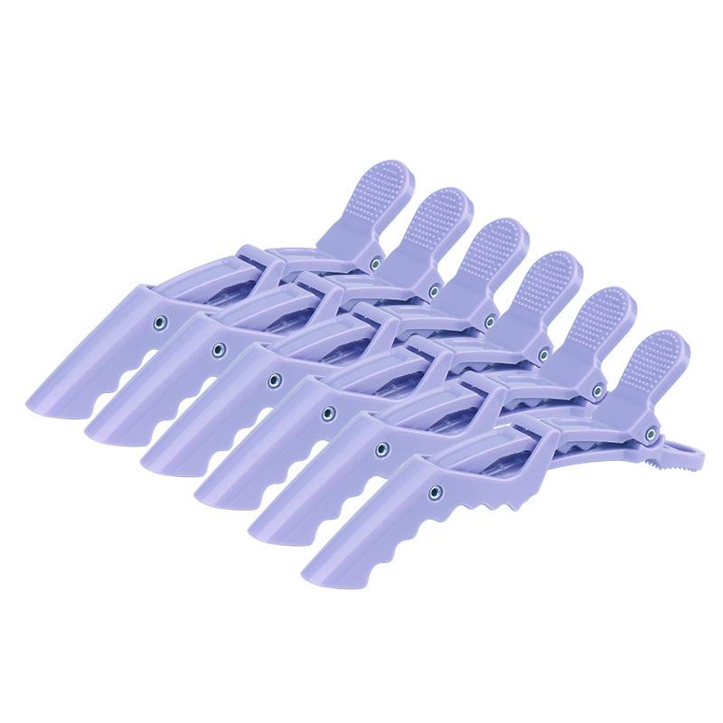 6pcs Salon Tools Hairdressing Crocodile Clip, Hair Clip, Perm Hair Dyeing Plastic Clip For Hair Accessories