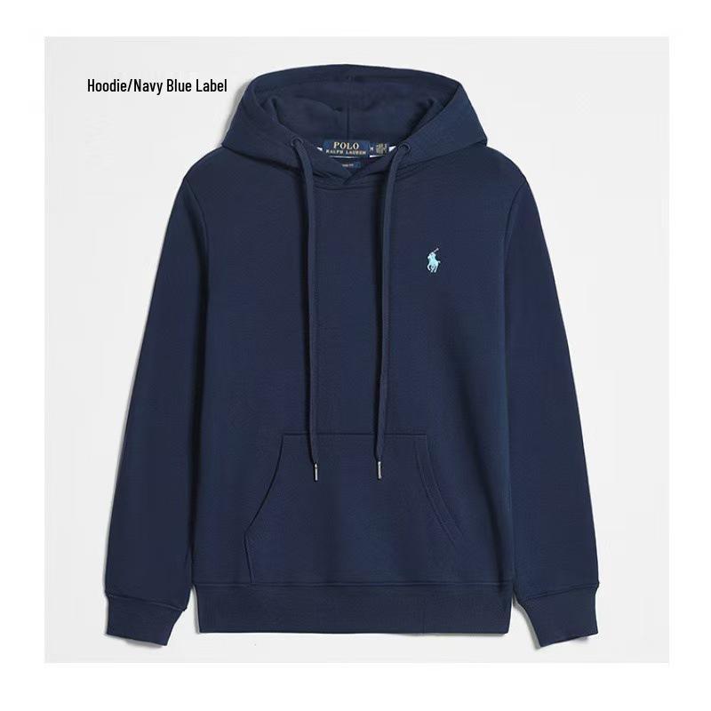 Men's Casual Long-Sleeve Zipper Hoodie with Embroidered Horse Logo