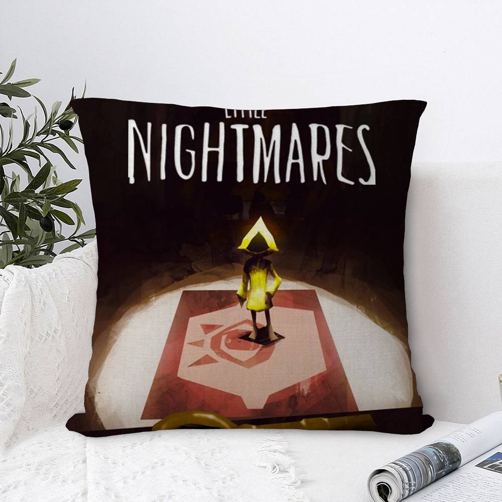 Game L-ittle N-ightmares Cushion Cover Car Throw Pillow Case For Sofa Car Christmas Gift 40x40cm 45x45cm