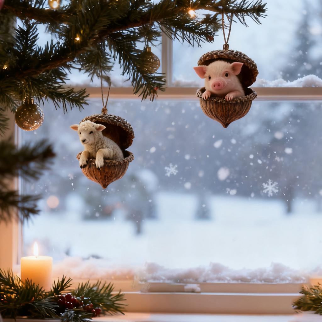 2D Acrylic Sleeping Keychain Cute Cartoon Bag Charm Hanging Ornament Gift For