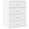 VidaXL Buffet, Armoire Latérale avec Tiroirs, Meuble de Rangement Salon Salle de Séjour Intérieur, Moderne, Blanc Bois 840527