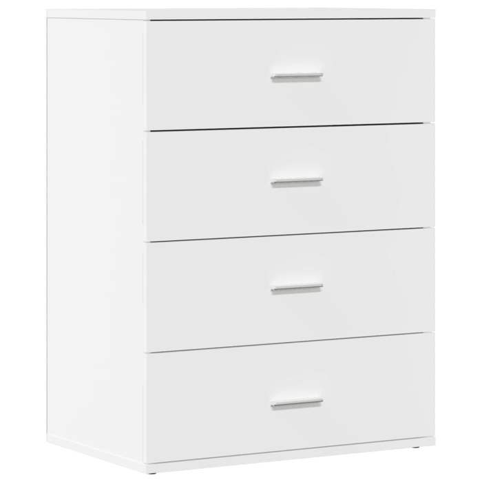 VidaXL Buffet, Armoire Latérale avec Tiroirs, Meuble de Rangement Salon Salle de Séjour Intérieur, Moderne, Blanc Bois 840527