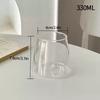 Transparent Cold Glass Cup Juice Milk Drinkware Cocktail Drinking Cup Transparent Water Bottle Coffee Mug Home Accessories