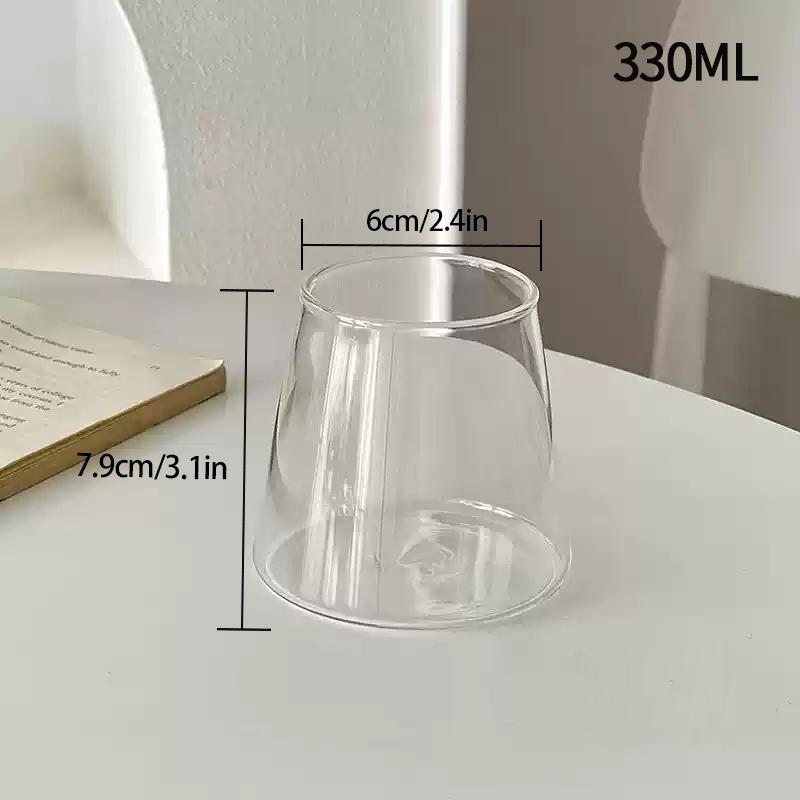 Transparent Cold Glass Cup Juice Milk Drinkware Cocktail Drinking Cup Transparent Water Bottle Coffee Mug Home Accessories