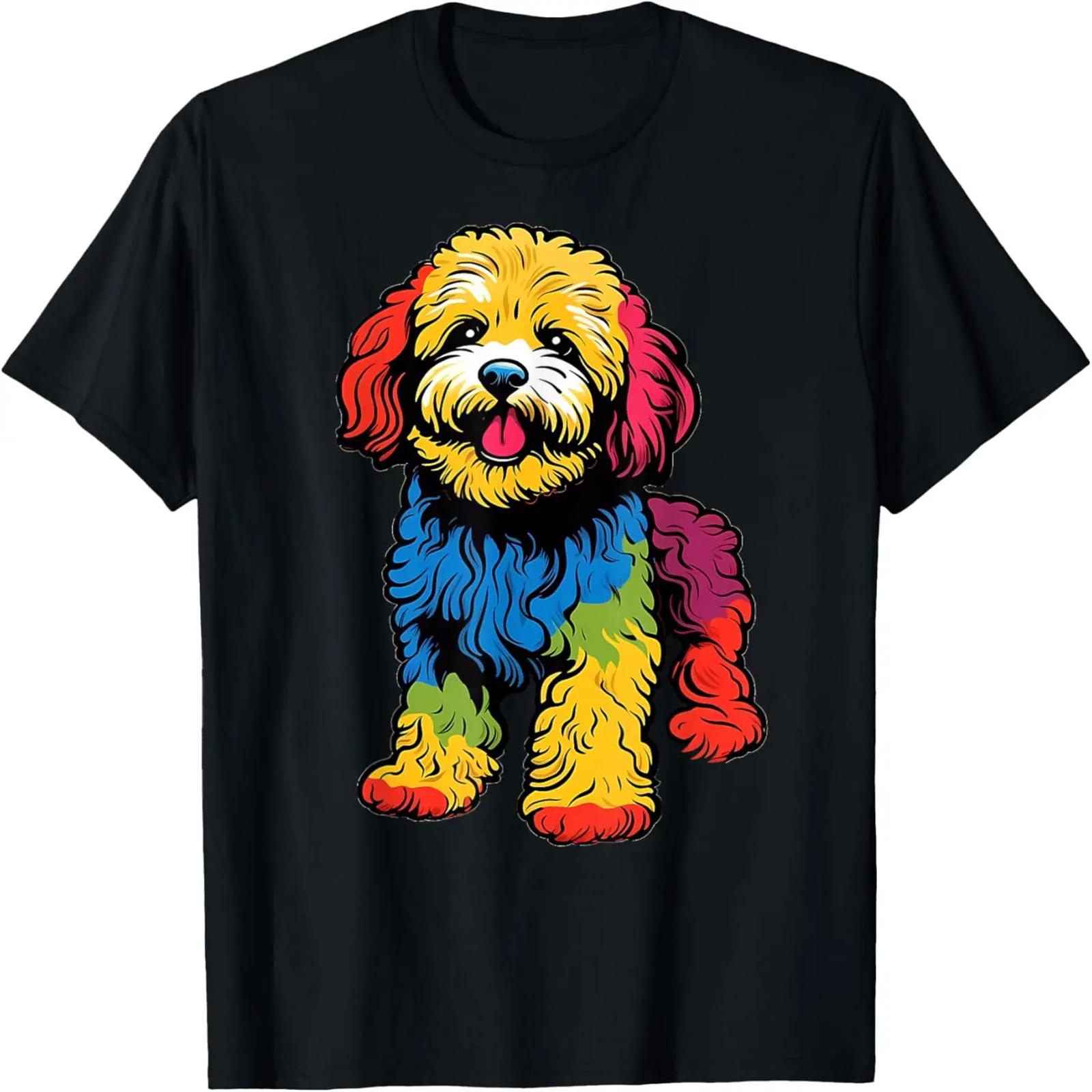 

Maltipoo Mom or Dad Cute Colorful Happy Dog Lover Black T-Shirt XXXXXL чорний