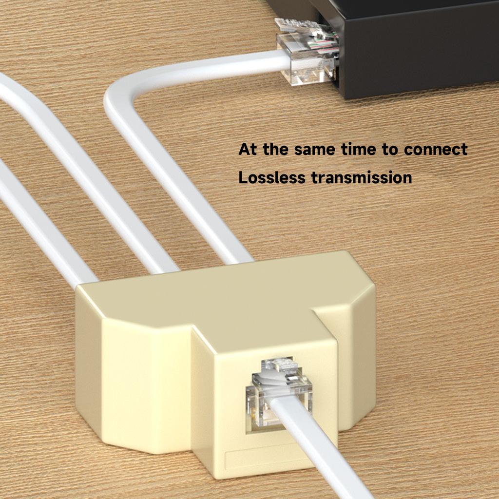 3-Way Phone Line Splitter Adapter Telephone Splitter Phone Jack Splitter for Efficient Communication Good Effect