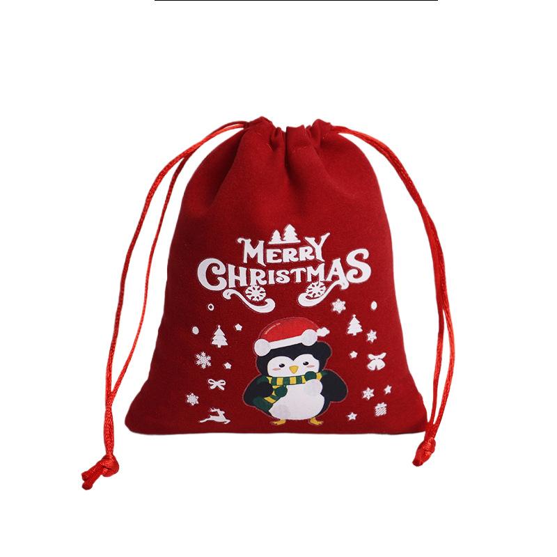 2PC Velvet Bags Small Candy Gift Bag Drawstring Pouch Christmas Party Favor Boutique Jewelry Packaging Bags 2025 New Year