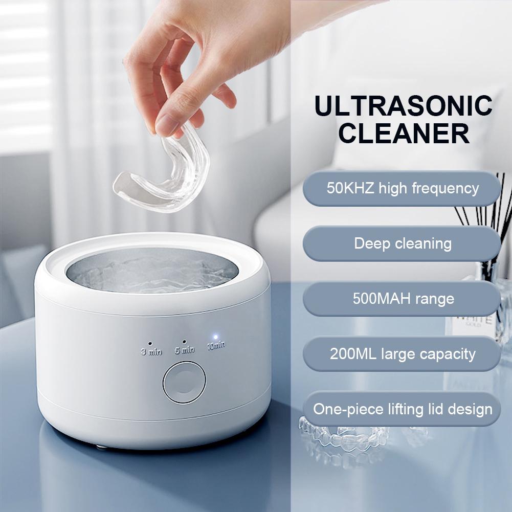 Ultraschall-Elektro-Reinigungsgerät Ein-Knopf-Bedienung Hochfrequenz-Vibrationsreiniger 3 Geschwindigkeiten Zeitschaltung für Zuhause Büro Reisen