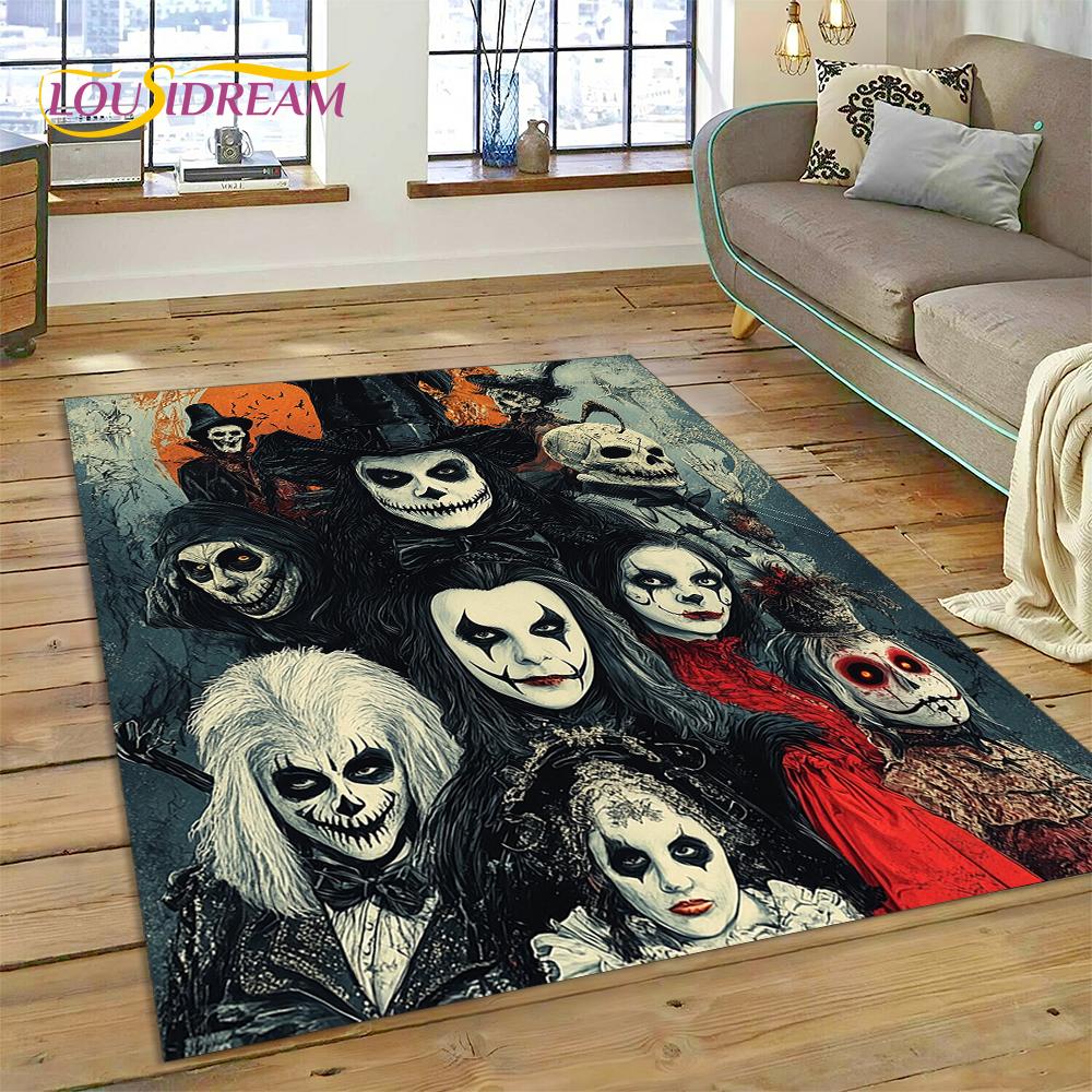 Style Gothic Horror Character Skull Ghost Spirit Carpet Rug for Bedroom Living Room Home Sofa Decoration, Decor Floor Mat