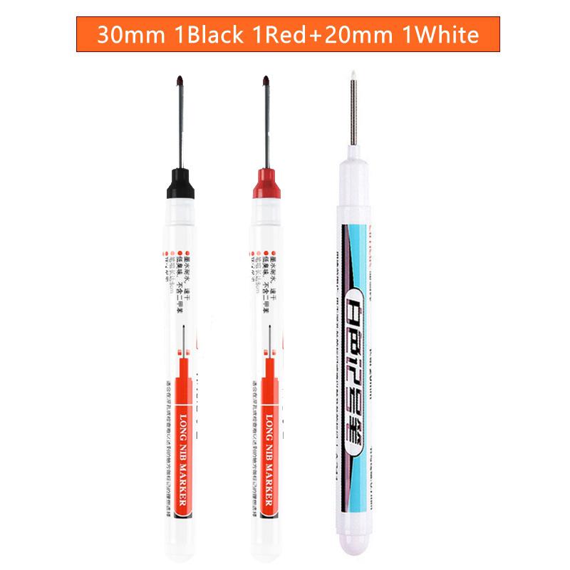 Marcatori cu cap lung cu cerneală roșu/negru/albastru/alb de 20 mm pentru decorare pentru prelucrarea lemnului pentru baie Pixuri multifuncționale pentru găuri adânci
