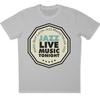 Jazz Live Music Tonight Hard Bop Latin Concert Band Vintage Badge Graphic Tee.