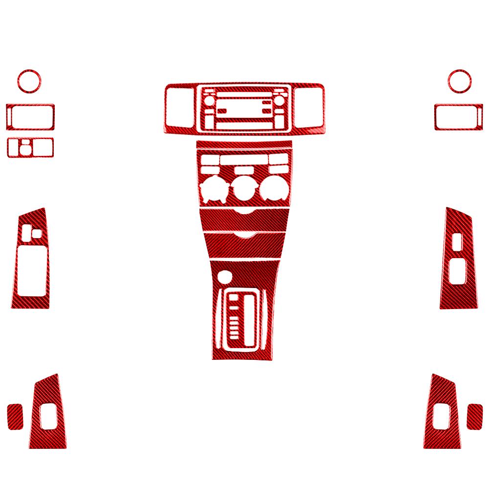 For Toyota Corolla 2003-2008 Carbon Fiber Central Control Gear Shift Air Vent AC CD Window Lift Trim Set Car Accessories Sticker