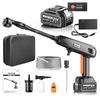 Cordless High-Pressure Washer, Rechargeable, for Home Use, Car Wash, 20,000mAh High-Capacity Battery, Makita Compatible, LED Battery Level Display, Se