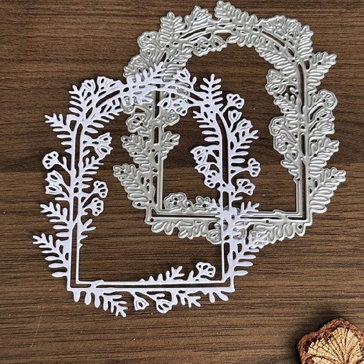 Leaf Frame Die Cut Metal Embossing Stencil Carbon Steel Cutting Dies for Card Making Scrapbooking Art Craft Project