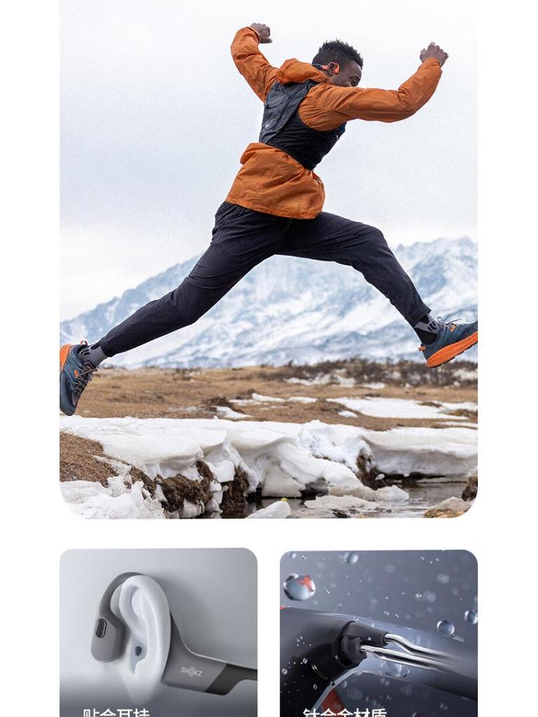 Shokz Pro True Wireless Noise-Cancelling Bone Conduction Bluetooth Swimming Earbuds, Open-Ear Sports Model S710