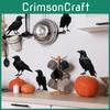 Krähe Halloween Schwarzes Glas Vitrine Schlafzimmer Heimdekoration Aufkleber Wand