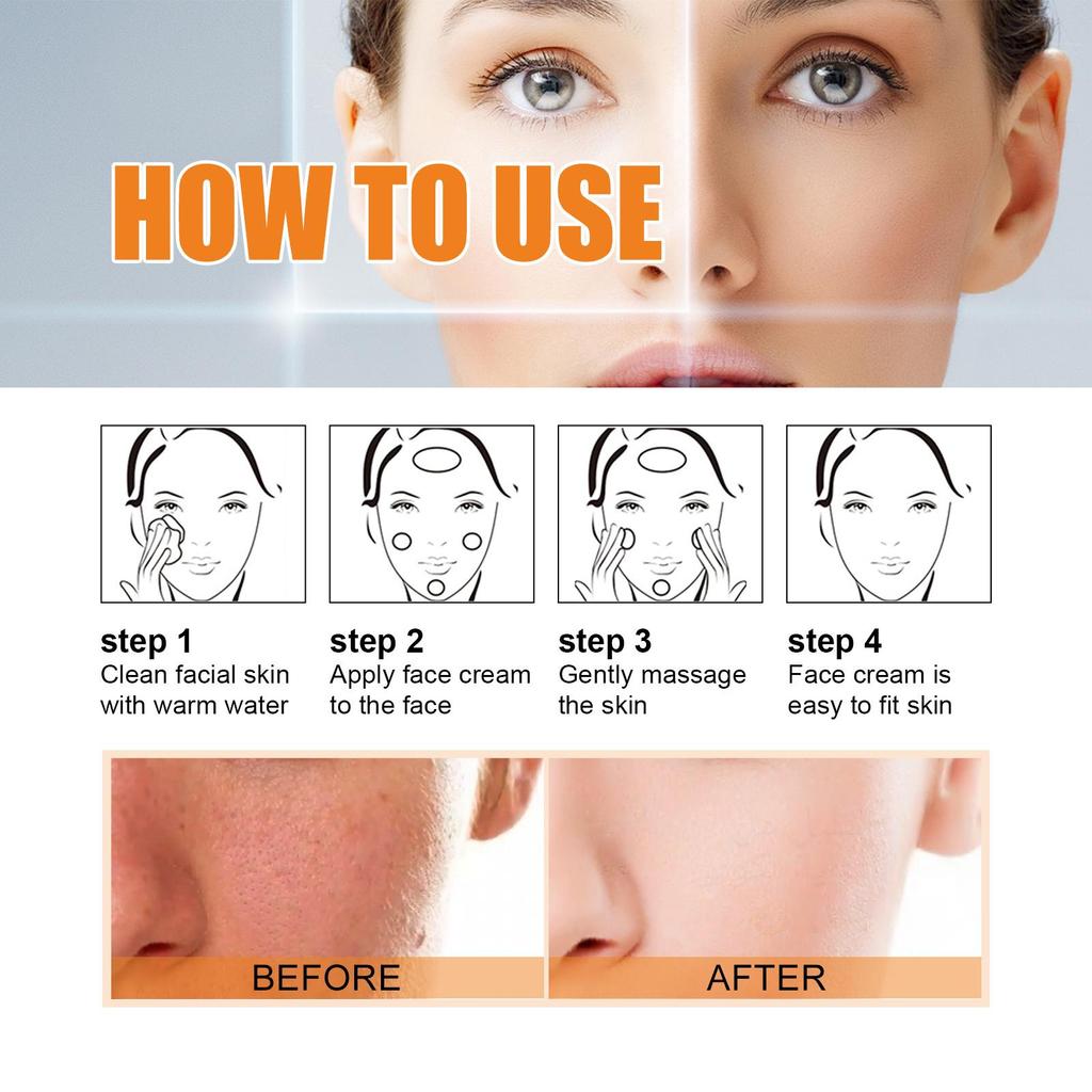 OUHOE Moisturizing Brightening Bare Face Cream, Nourishes and Repairs Skin, Hydrates, Brightens Skin Tone, For Face, 50g