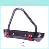 Cnc Machined Metal Front Bumper Bull Bar With Shackles In Black For Axial Scx10 Trx-4 Jeep Rc Truck