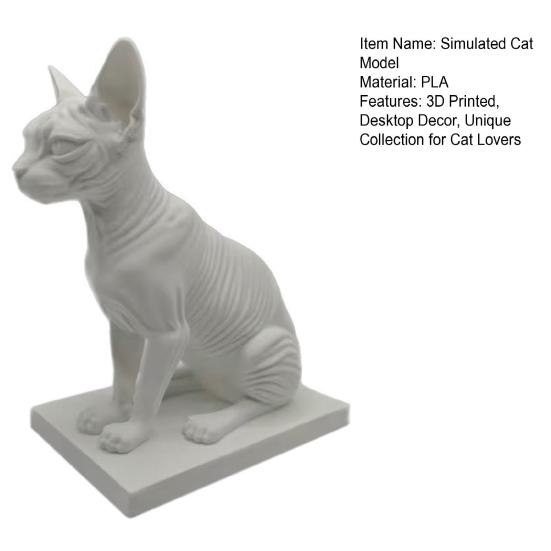 Simuliertes haarloses Automodell, Realistische Sphynx haarloser Katzenfiguren-Sammlung, Wissenschaftliches Lernmittel, Schreibtischverzierung für Zuhause Büro Wohnzimmer