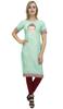 Bimba Women's Tunic Buddha Print Kurti Kurta Green Casual Summer Clothing-10