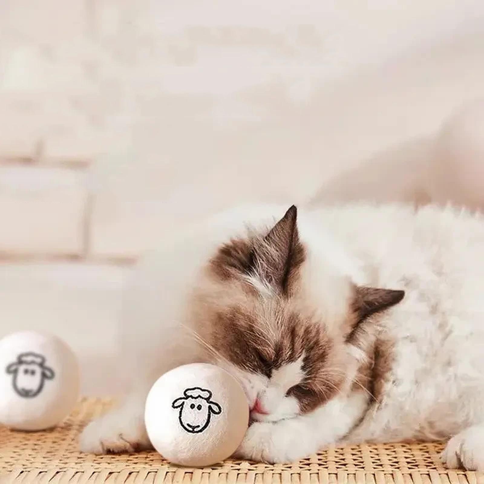 OGoeesy Шерстяные шарики Безопасные бесшумные шарики-игрушки 10 упаковок Веселые цветные мягкие тихие шерстяные one size