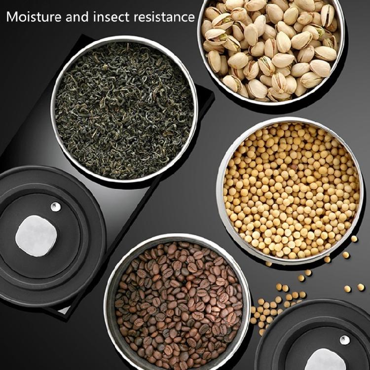 Stainless Steel Vacuum Sealed Cans Airtight Coffee Container Storage Canister