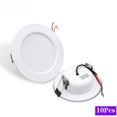 10 peças/lote Downlight LED de alta qualidade AC110V 220V DC12V 24V Lâmpada de teto embutida redonda 5W 9W 12W 15W 18W Holofote LED interno