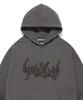 Graffiti Howling Hoodie [Pigment Black]