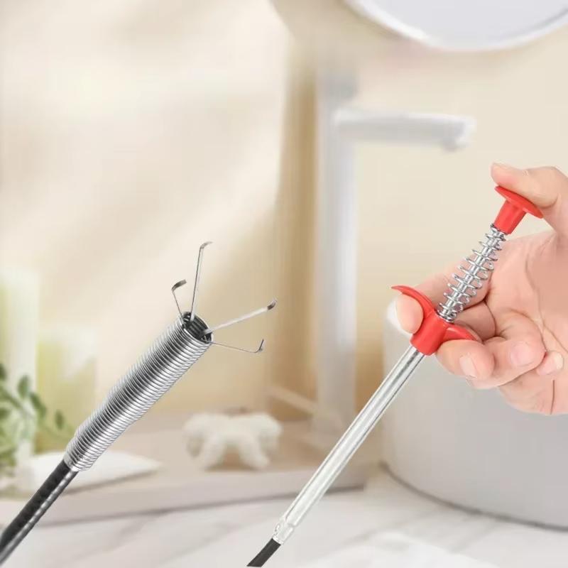 1/3pcs 90/160cm Multifunctional Pipe Dredging Tool Shower Tub Toilet Clogged Household Kitchen Water Channel Cleaning Gripper