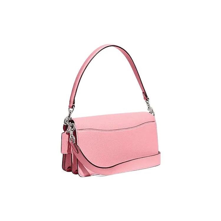 Coach Tabby Pebble Texture Cow Leather Portable Crossbody Bag , Shoulder Bag Medium Women's Floral Pink (Unisex) Shoulder Bags CH735 LHVDT