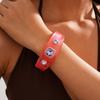 Smudging Irregular Wide Open Bracelet Bohemian Dopamine Hand Ring Acrylic Rhinestone Bangle  Women